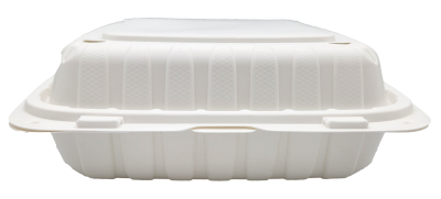Eco 9x9 - 3C White Clamshell Containers - 200/case